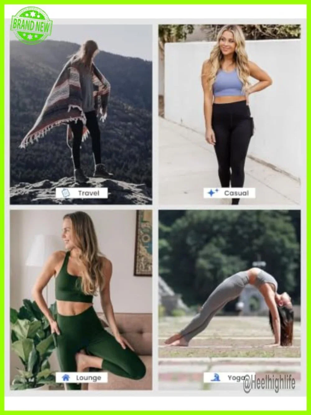 3-Pack High-Waisted Leggings with Pockets Tummy Control 92% Polyester 8% Spandex
